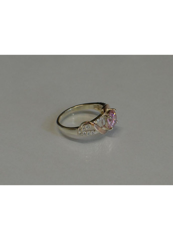 Каблучка срібна з золотими наклакдами та кубічним цирконієм Silver Style (367268336)