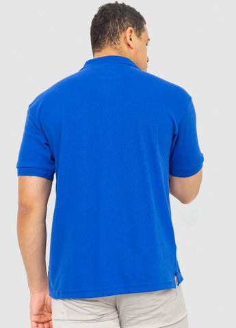 Светло-синяя поло мужское однотонное 244r015 с коротким рукавом Ager