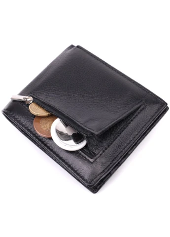 Мужской кожаный портмоне с зажимом 22485 Черный st leather (314771452)