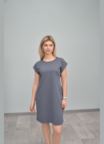 Сіра літня жіноча сукня, короткий рукав, різні кольори (s, m, l, ) No Brand однотонна