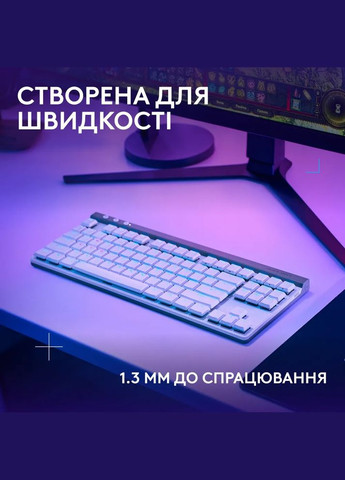 Клавiатура бездротова G515 Lightspeed TKL White (920-012539) Logitech (320826996)
