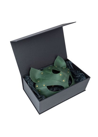 Премиум маска кошечки, натуральная кожа, зеленая, подарочная упаковка LOVECRAFT (297586779)