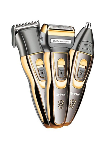 Триммер беспроводной 3в1 аккумуляторный Geemy 6709 для стрижки головы, бороды, носа, ушей, 3 насадки No Brand (323159003)