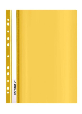 Папкаскоросшиватель E38504-05 Light с прозрачным верхом А4 с перфорацией глянец, жёлтый (4044572385005) ECONOMIX (292709196)