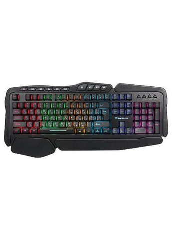 Клавіатура 8900 Gaming RGB Macro, black Real-El (280941149)