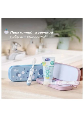 Дитяча зубна щітка для перших зубів, 6-36 міс. блакитна (8058664174690) (12081.11) Chicco (398263572)