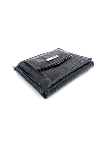 Чоловіче портмоне з натуральної шкіри 0930-57 чорне 11.5 х 9 х 2 Karya (367263604)