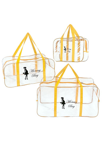 Набор из прозрачных сумок в роддом (S, L, XL) Mommy Bag (280941817)