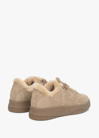 Бежевые кеды низкие, цвет бежевый Estro