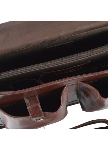 Сумка портфель через плече для чоловіків із натуральної шкіри для документів А4 для ноутбука Коричневий 40589 Ashwood (361660287)