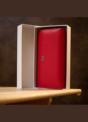 Класичний жіночий гаманець 19376 Червоний st leather (298570761)