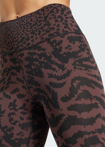 Черные демисезонные леггинсы all me allover print 7/8 adidas