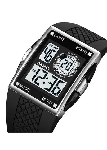 Мужские наручные кварцевые часы 1967 (Серебристый с белым) Skmei (314483866)