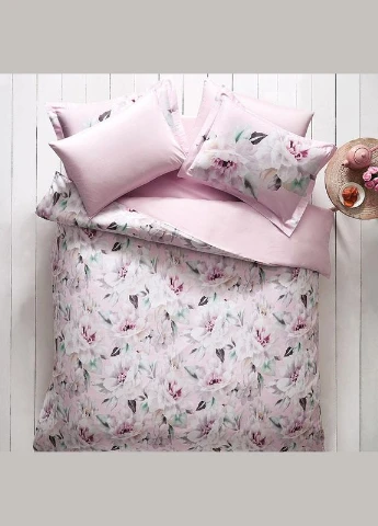 Комплект постільної білизни Fulmine Pembe сатин 220-200 см рожевий Tivolyo Home (321999755)