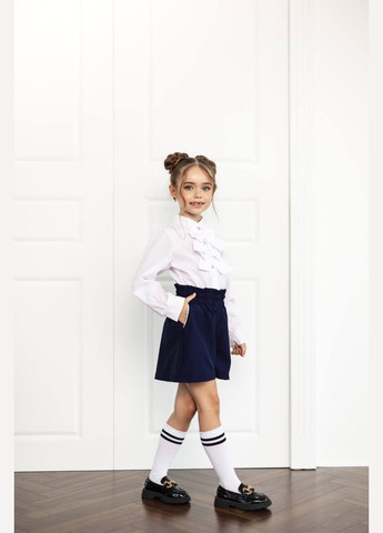 Блуза дитяча шкільна з довгими рукавами з бантами на дівчинку No Brand (351502957)