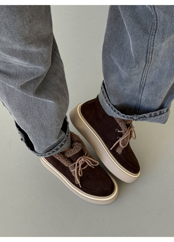 Helen Зимові лофери коричневий з натуральна замша, україна — зима (368066812)