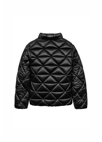 Чорна демісезонна демісезонна куртка на дівчинку чорна стьобана Minoti