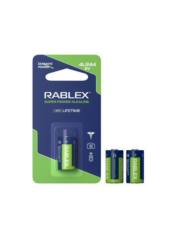 Батарейка Щелочная 6V 4LR44 blister card 1шт Rablex (361970697)