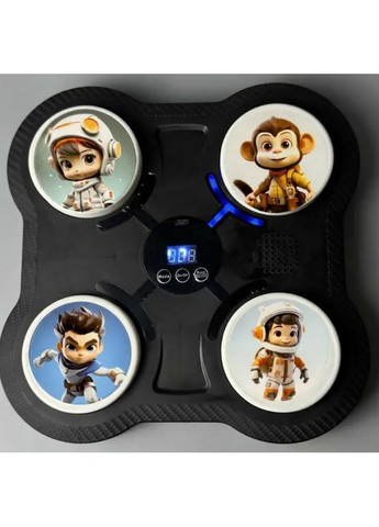 Музичний тренажер для боксу настінна мішень з підсвіткою та Bluetooth Чорний (3104618391) No Brand (372466559)