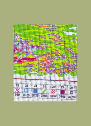 Набор для вышивания по нанесённой на канву схеме "Outdoor activities". AIDA 14CT printed, 48*33 см Joy Sunday (313613473)