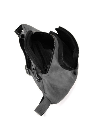 Спортивная сумка на пояс через плечо мужская для телефона и для документов кожаная средняя Черный 35953 TARWA (337671230)