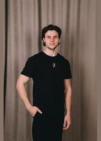 Чорна футболка чоловіча hc (h001-8012-у-2) Be in fashion