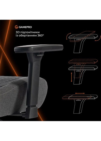 Кресло GC760DG Dark Grey Fabric GAMEPRO (364872966)