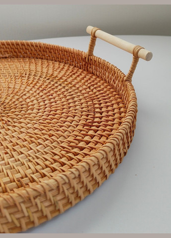 Таця 28 см ротангова No Brand (347332556)