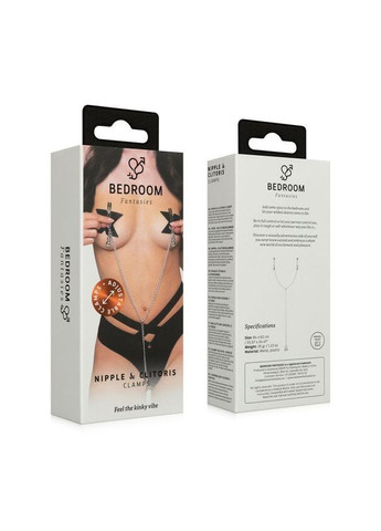 Затискачі для сосків і клітора Bedroom Fantasies: Nipple and Clitoris Clamps — Silver No Brand (327876022)