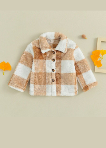 Плюшеве пальто-сорочка для дітей унісекс у клітку No Brand (280931196)