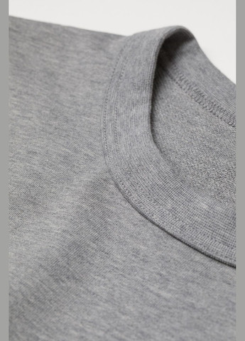 Серый свитшот H&M меланж (315006526)