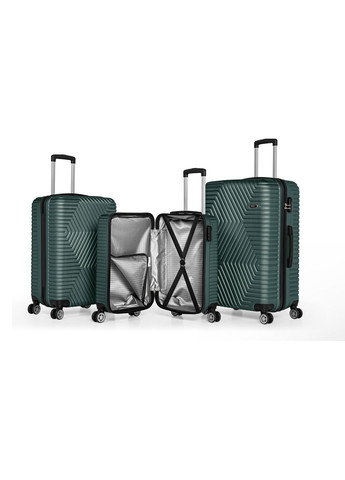 Чемодан Турция Маленький (S) ABS пластик На 4-х двойных колесах 50л ПК006-S Изумруд Polo (365309808)