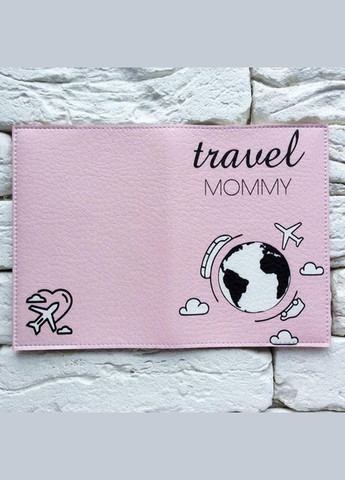 Обкладинка для паспорта Travel mommy 3 (рожевий) No Brand (299387932)