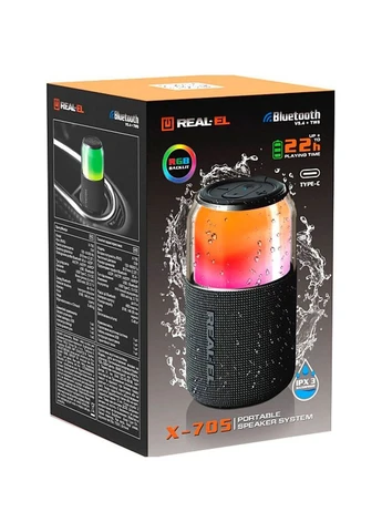 Портативная акустика X-705 Black (EL121600024) [134893] Real-El (399257062)