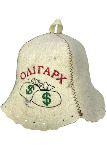 Шапка для бані та сауни з вовни олігарх (мішок з грошима) No Brand (371276260)