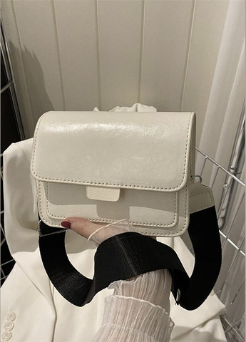 Женская классическая сумка 6006 кросс-боди через плечо на тонком ремешке белая No Brand (296008249)