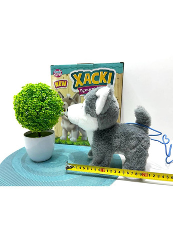 Собачка интерактивная Хаски пульт-поводок музыка звук песни ходит виляет хвостом 22см (M 6196 I UA) No Brand (361854822)