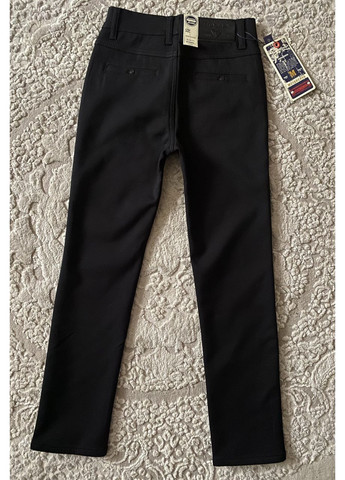 Теплі чорні класичні штани на хлопчика фліс 146-170 No Brand (369735324)