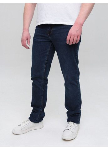 Темно-синие демисезонные прямые джинсы мужские темно-синие прямые на рост 195-200 38 длинна Пряма FRANCO BENUSSI