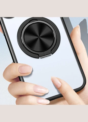 TPU+PC чехол Metal Ring with MagSafe для Apple iPhone 13 Pro (6.1") Epik (335072154)