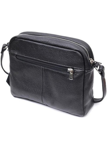 Сумка кросс-боди через плечо для телефона и для документов женская из натуральной кожи маленькая Черный 37282 Grande Pelle (353690174)