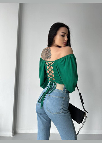 Зелёная женская блузка No Brand