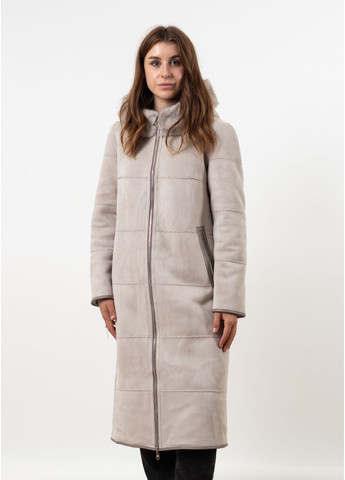 Серо-бежевый зимний Пуховик MissLynx