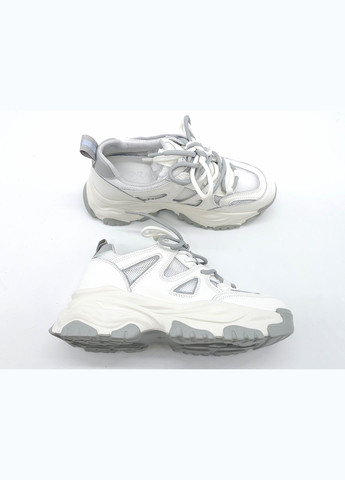 Белые всесезонные женские кроссовки бежевые кожаные l-11-52 23 см(р) Lonza