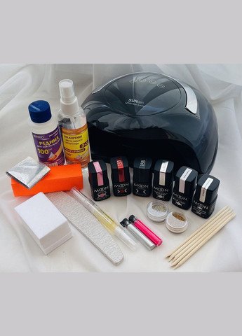 Стартовий набір для манікюру Super Sun з лампою SUN BQ-5T з лаками та декором Moon (322582118)