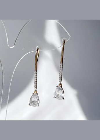 Сережки позолота Xuping Підвіска з камінцем крапля Золото 39 мм S15051 Xuping Jewelry (328943396)