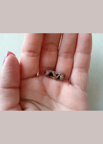 Керамическая бусина ручной работы "Сказочное Плетение №9" (темно-коричневая) Коти&Ангели (301533014)