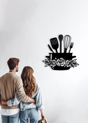 Сучасна картина на кухню, декор для кімнати "Каструля господині", декоративне панно 70х75 см Woodyard (292013575)