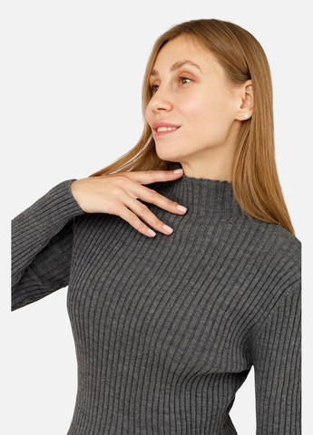 Сіра жіноча сукня кльош колір сірий cb-00262342 Miss rounge