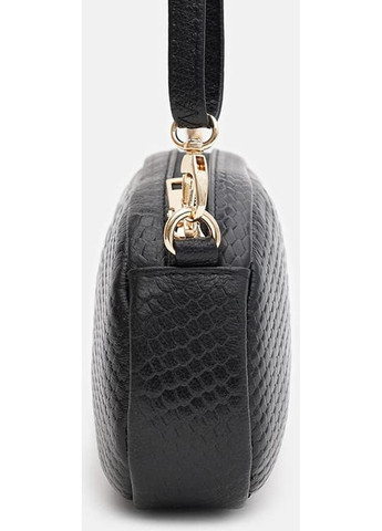 Сумка крос-боді через плече жіноча з натуральної шкіри маленька Чорний 36618 Keizer (353690066)